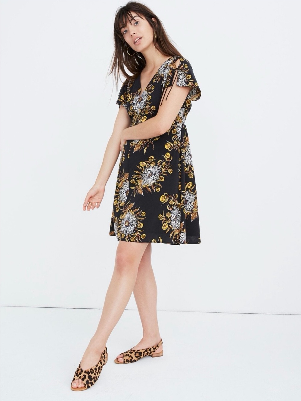 Madewell mini dress in painted blooms